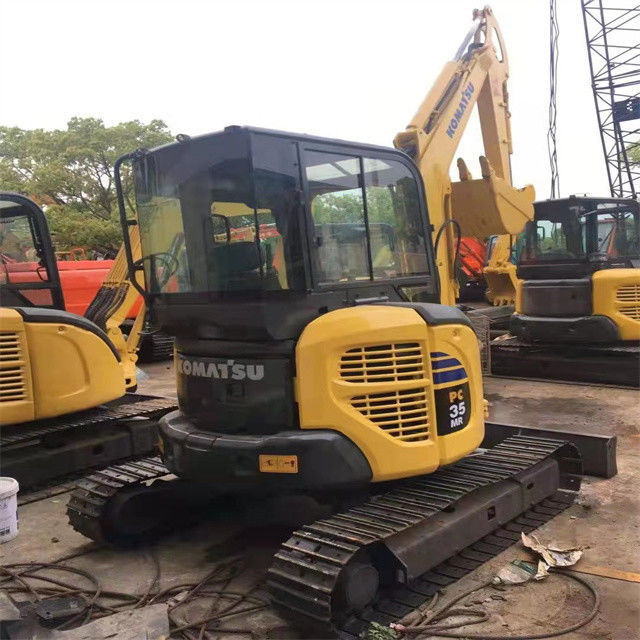 Precio bajo 3 toneladas usadas Japón importado Komatsu pc 35 MR excavadora de rastreador con horas de trabajo más cortas