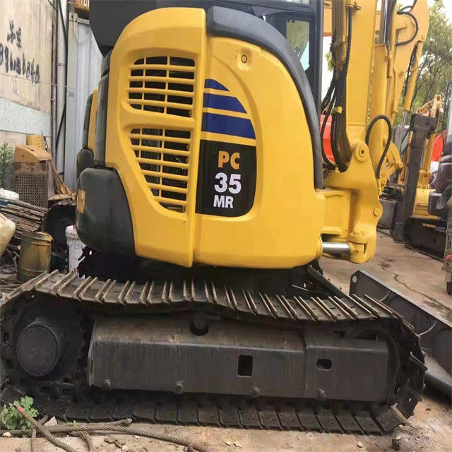 Precio bajo 3 toneladas usadas Japón importado Komatsu pc 35 MR excavadora de rastreador con horas de trabajo más cortas