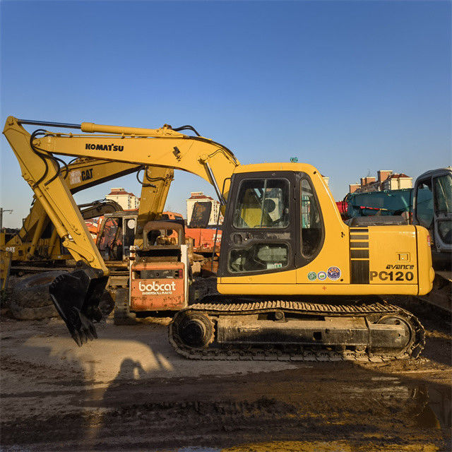 Excavadora usada de alta calidad de 12 toneladas Japón Importada Komatsu Pc 120 Excavadora de rastreo con horas de trabajo más cortas