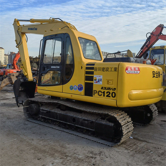 Excavadora usada de alta calidad de 12 toneladas Japón Importada Komatsu Pc 120 Excavadora de rastreo con horas de trabajo más cortas