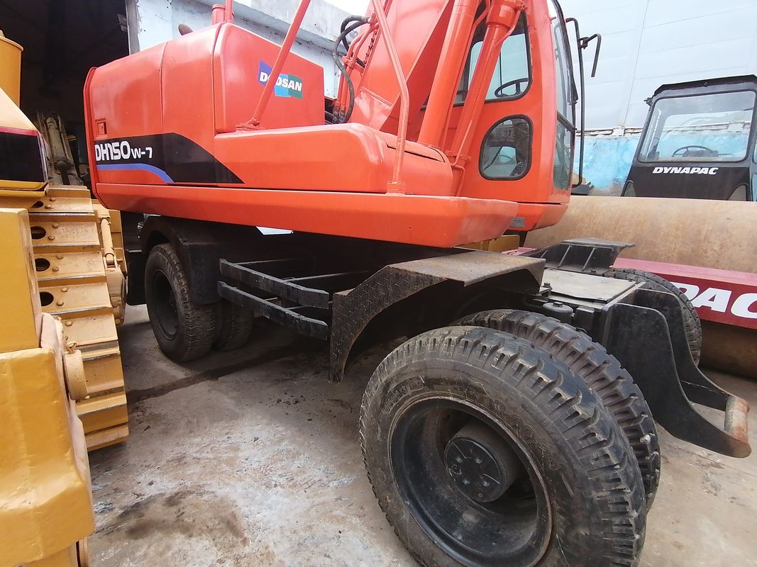Listo para el trabajo y experimentado usado Corea Excavadora usada DH150W-7 en buenas condiciones
