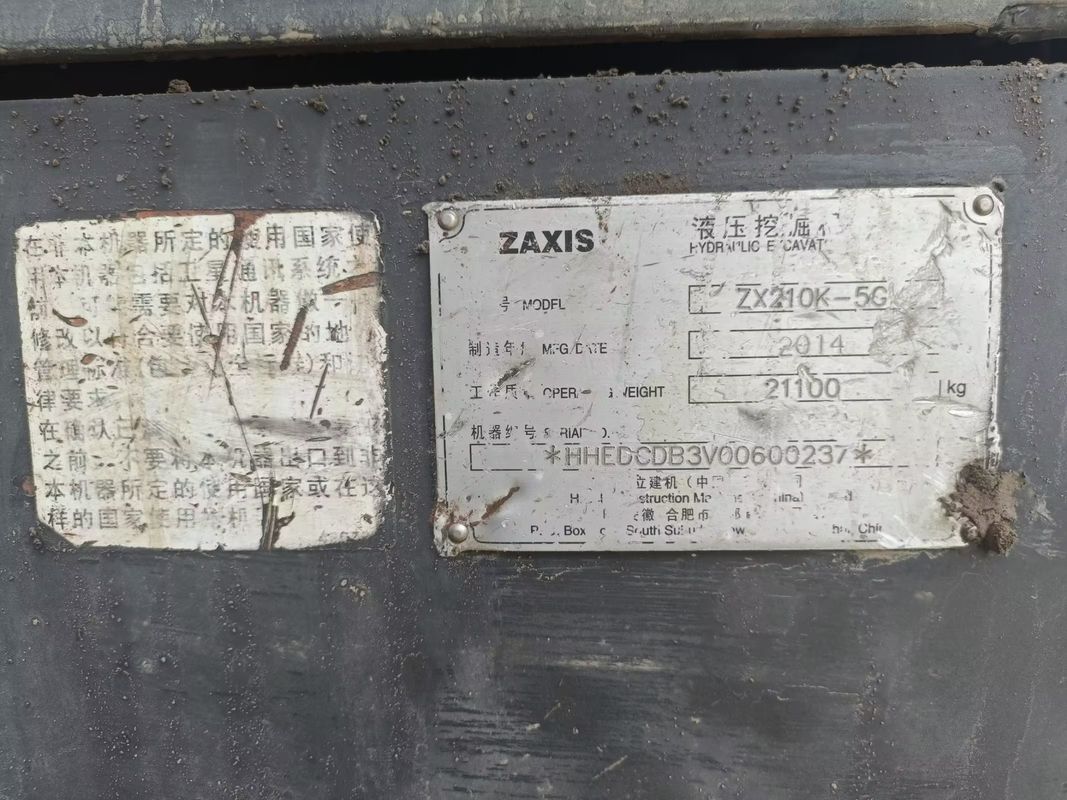 Excavadora de 21 toneladas para el trabajo y experimentada de Corea importada Hitachi 210-5G