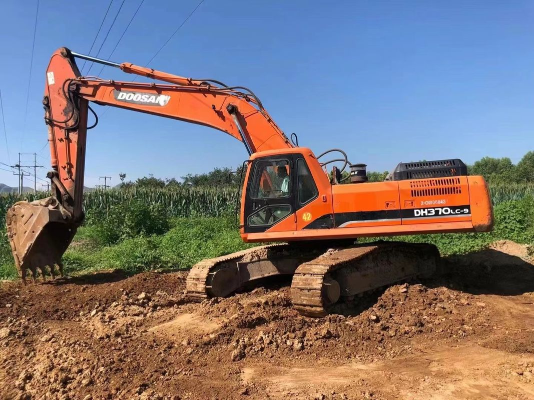 37 toneladas de excavadora usada lista para el trabajo y experimentada usada de Corea importada DOOSAN DH370LC-9 en buenas condiciones