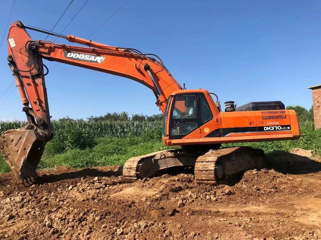 37 toneladas de excavadora usada lista para el trabajo y experimentada usada de Corea importada DOOSAN DH370LC-9 en buenas condiciones