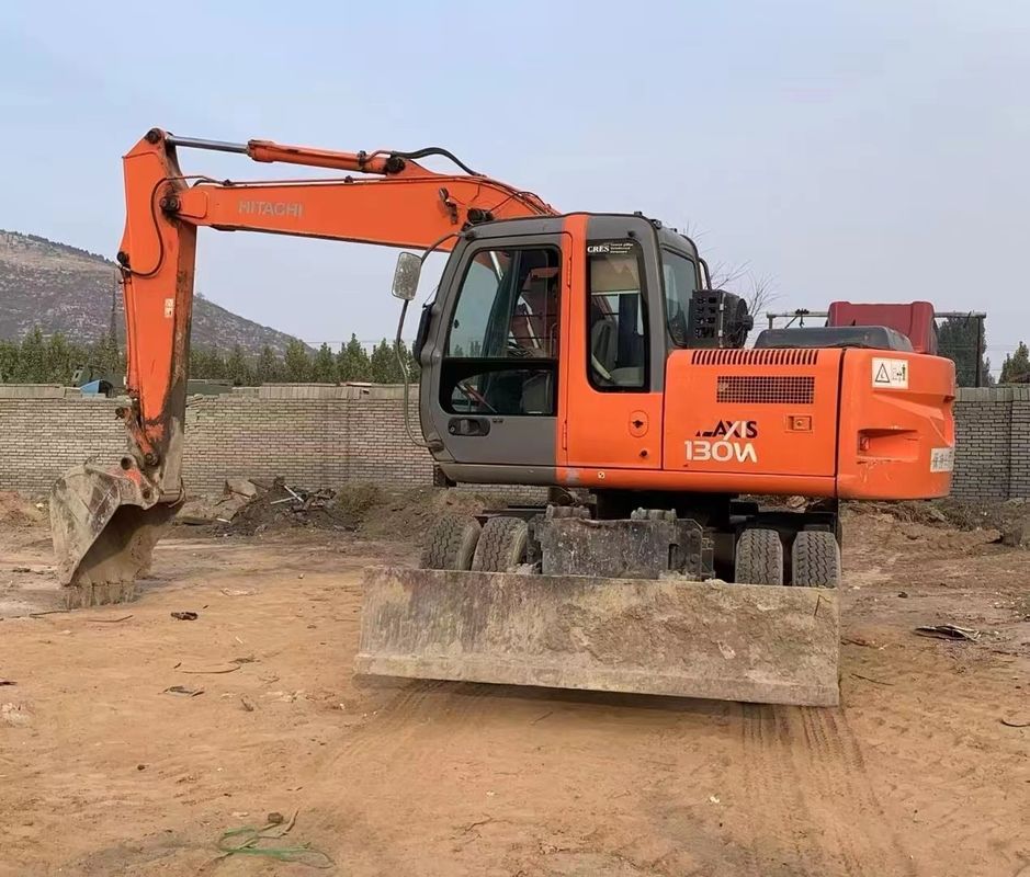 14 toneladas Japón importado 90% nuevo Hitachi ZX 130W Excavadora de ruedas usadas con alta calidad y mejor rendimiento para la venta