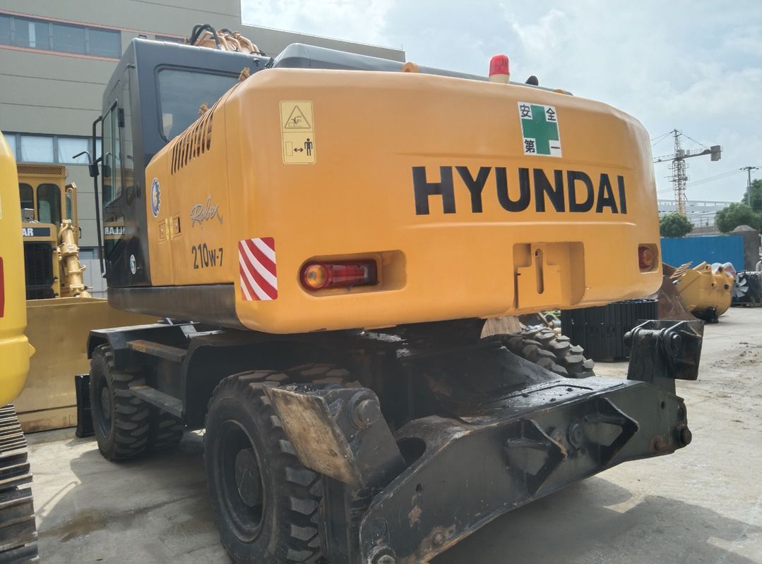 21.2 toneladas Hyundai 210W-7 Excavadora de ruedas usadas Capacidad del cubo 1.34m3