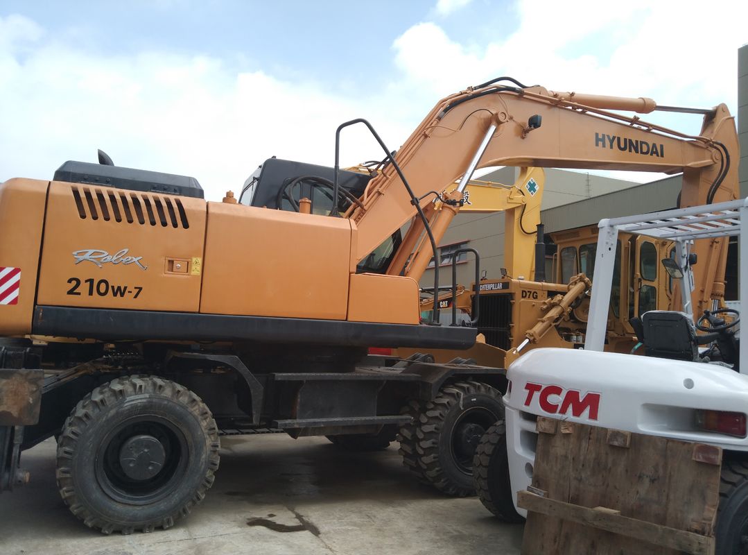 21.2 toneladas Hyundai 210W-7 Excavadora de ruedas usadas Capacidad del cubo 1.34m3