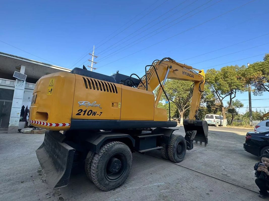 21.2 toneladas Hyundai 210W-7 Excavadora de ruedas usadas Capacidad del cubo 1.34m3