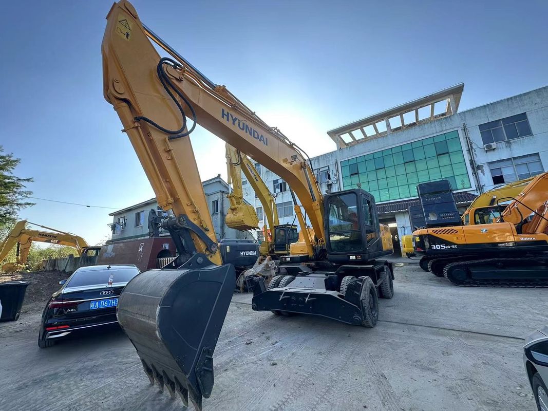 21.2 toneladas Hyundai 210W-7 Excavadora de ruedas usadas Capacidad del cubo 1.34m3