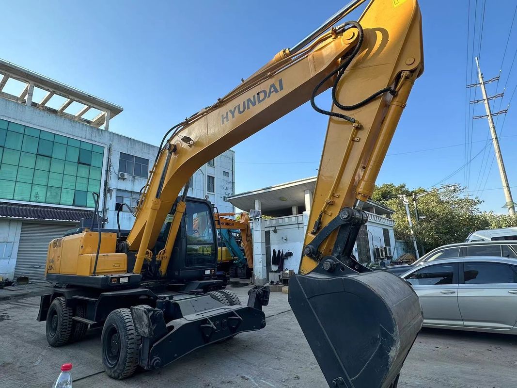 21.2 toneladas Hyundai 210W-7 Excavadora de ruedas usadas Capacidad del cubo 1.34m3