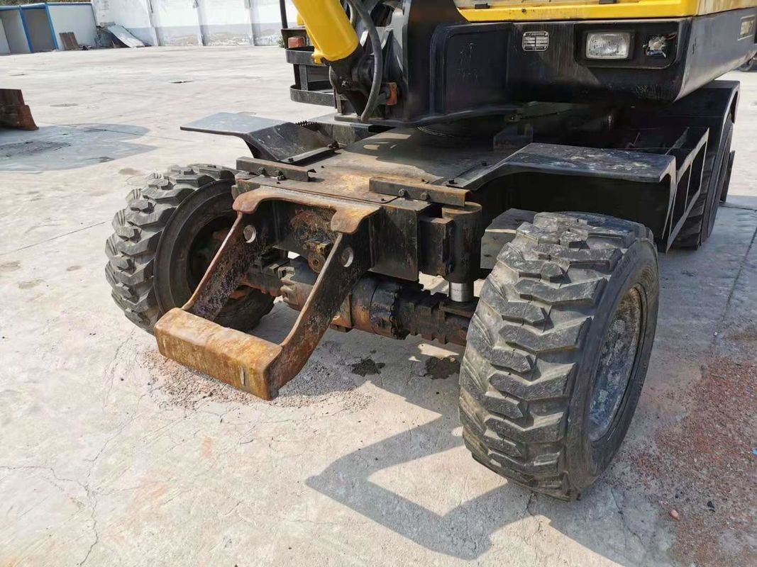 Excavadora de ruedas usadas Hyundai R60-7 importada de Corea
