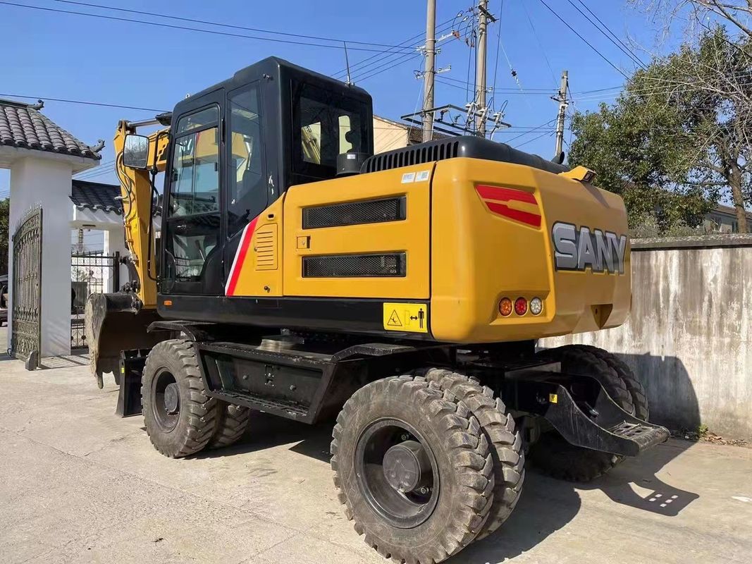 Listo para trabajar chino original SANY SY155W Excavadora de ruedas usadas TCD4.1 L4 Tipo de motor