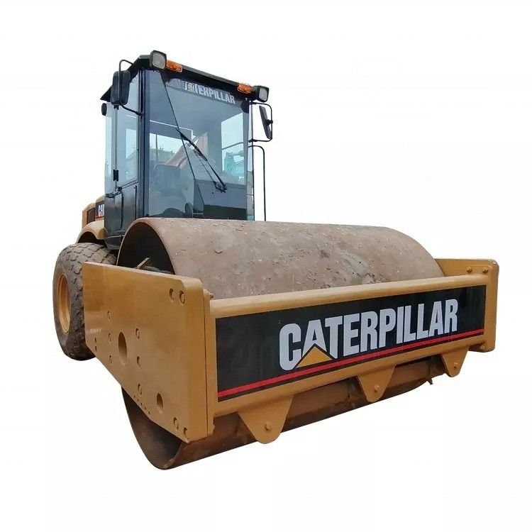 En buen estado CAT CS-583D Roller vibratorio de tambor único con piezas de repuesto originales