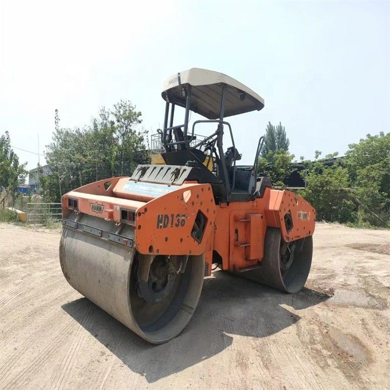 14 toneladas de rodillos usados HAMM HD130 importados de EE.UU. para la ingeniería de puentes de carreteras